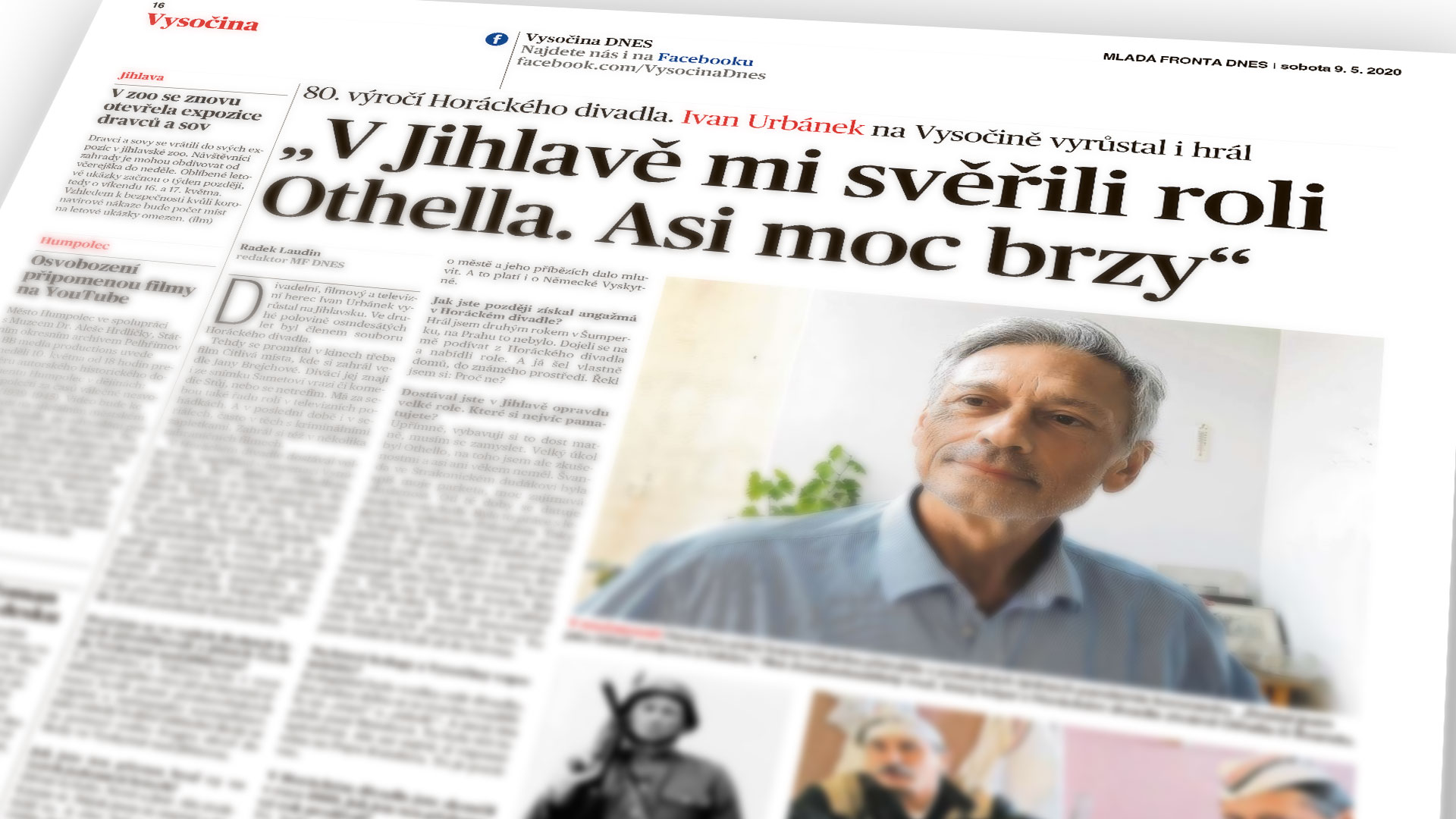 Poskytl jsem rozhovor jihlavskému vydání MF Dnes